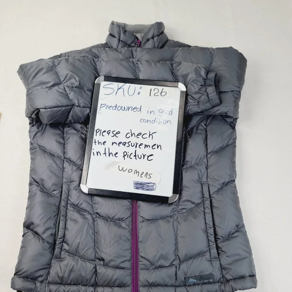 Cordillera Women's Gray Purple Mock Neck Insulated Padded Snow‎ Puffer Jacket M